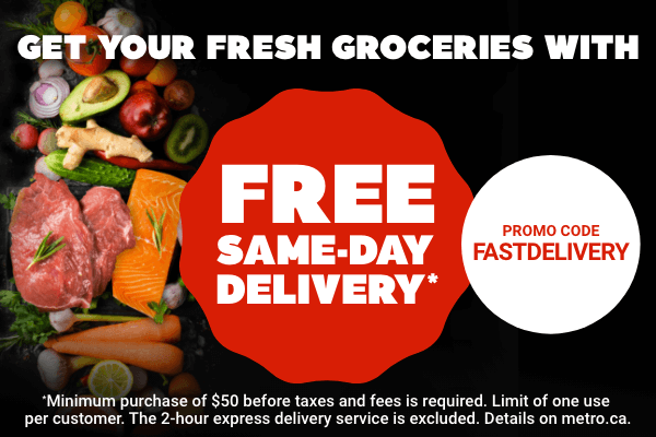 Get Your Fresh Groceries With Free Same-Day Delivery.* Promo Code FASTDELIVERY.