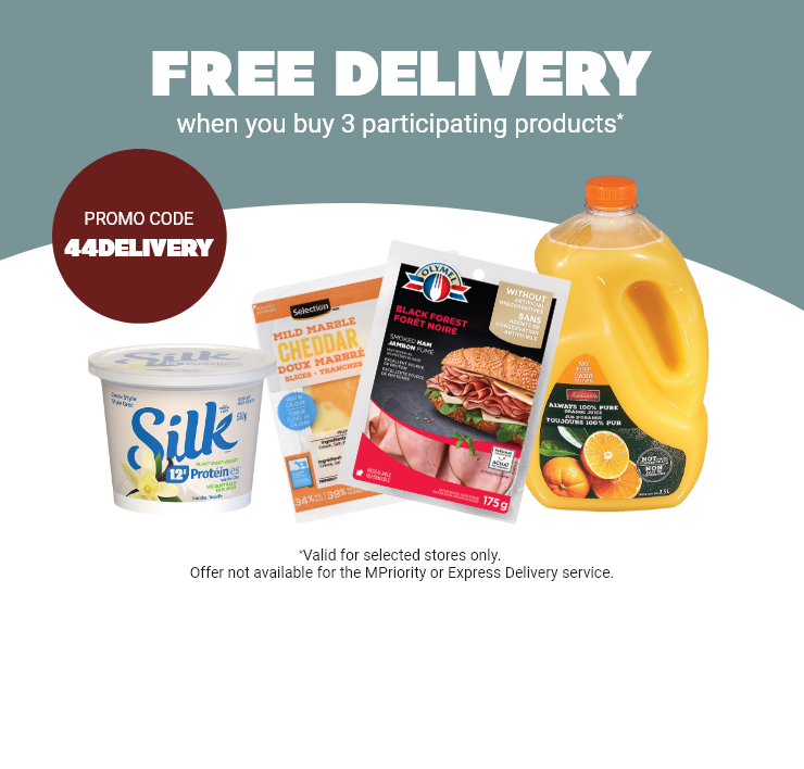 FREE DELIVERY when you buy 3 participating products - See promotion