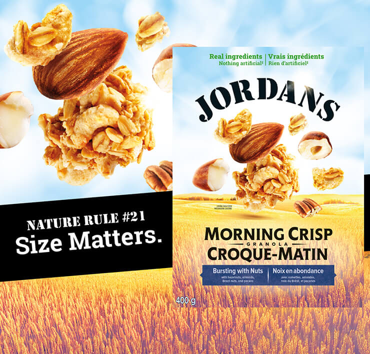 Jordans - Anything goes with exceptional granola. Nature Rule #21: Size Matters.