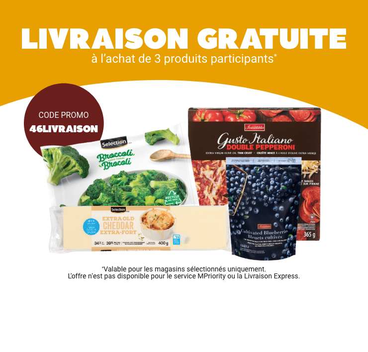 LIVRAISON GRATUITE à l'achat de 3 produits participants - Voir la promotion