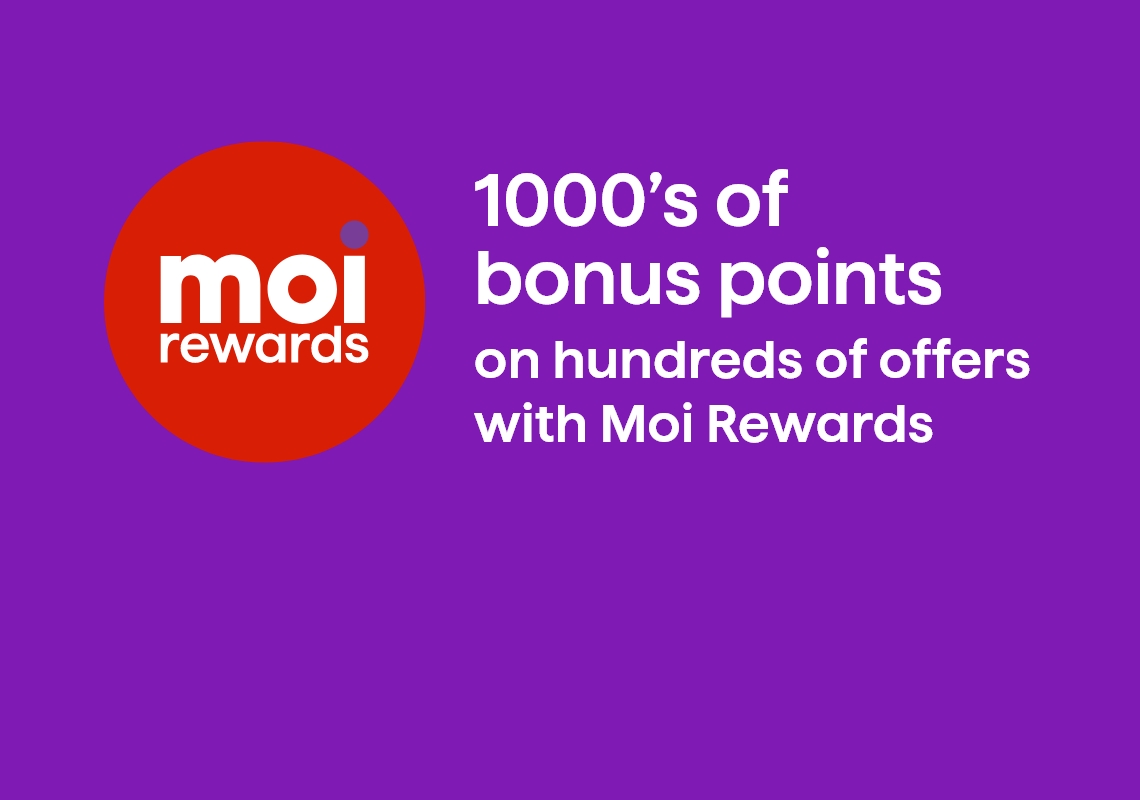 1000's of bonus points on hundreds of offers with Moi Rewards