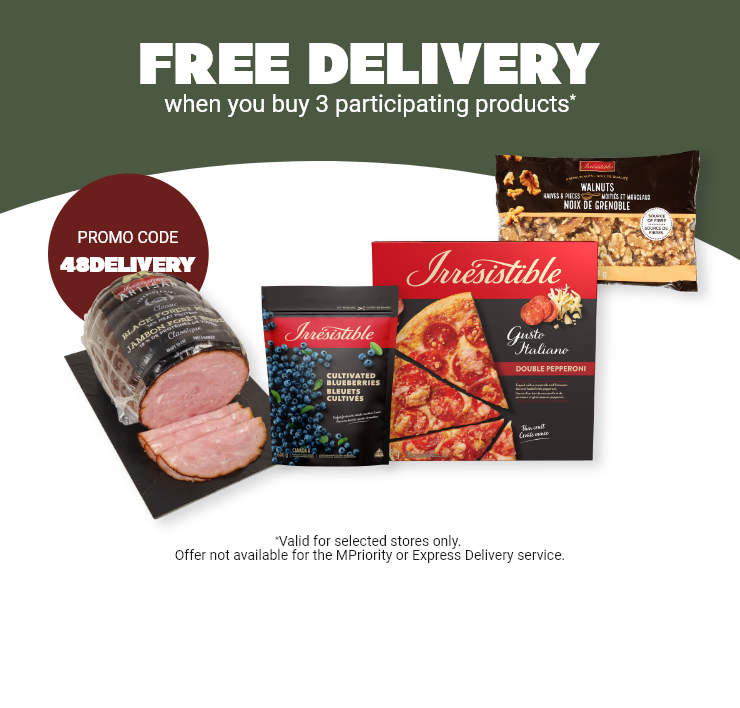 FREE DELIVERY when you buy 3 participating products. Valid for selected stores only. Offer not available for the MPriority or Express Delivery service.