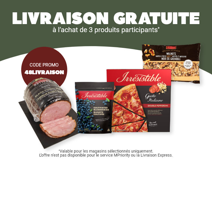 LIVRAISON GRATUITE à l'achat de 3 produits participants - Voir la promotion