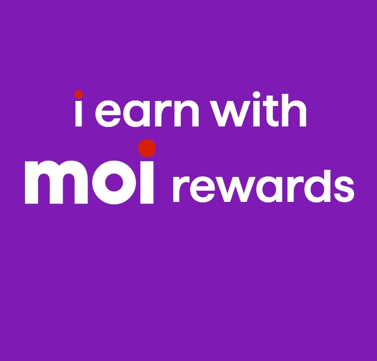 I Earn with Moi Rewards.