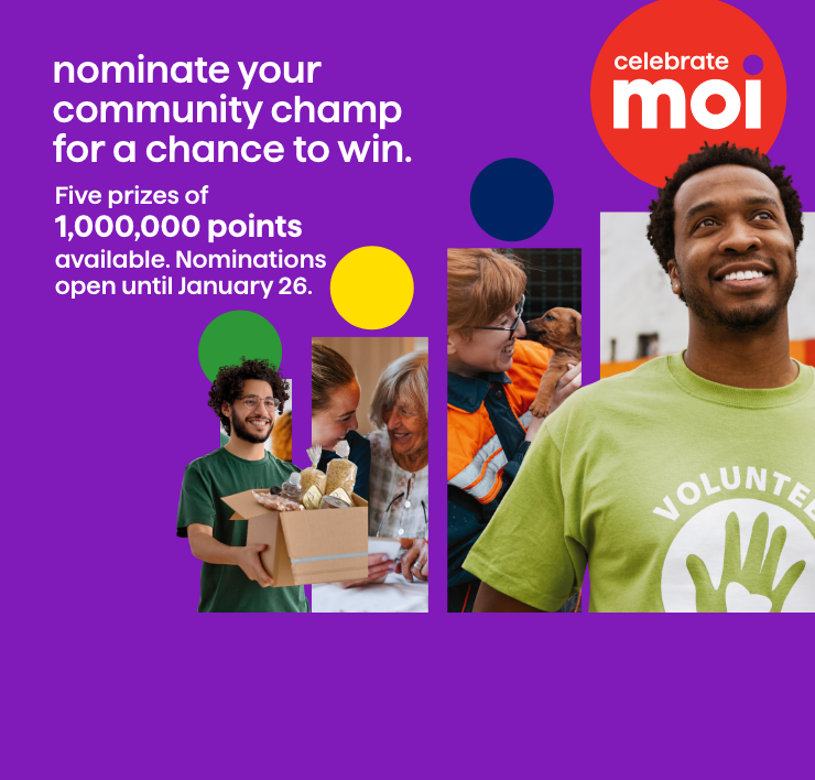 Nominate your Community Champs for a Chance to Win. Five Prizes of 1,000,000 Points Available. Nomination Open Until January 26th.