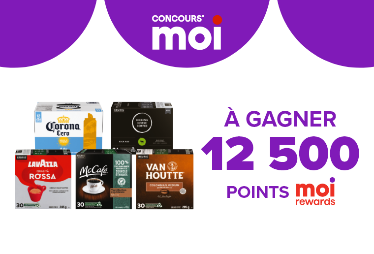 Du 16 octobre au 22 octobre 2025, courez la chance de gagner* 12 500 points Moi Rewards.