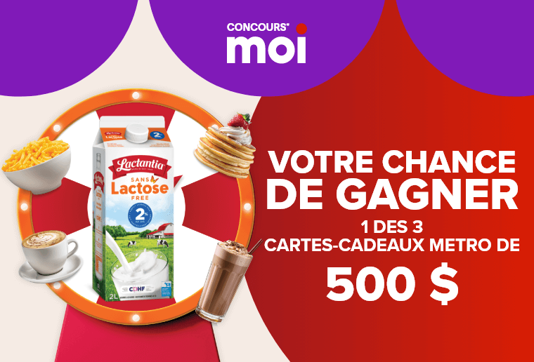 Concours* Moi - Votre chance de gagner 1 des 3 cartes-cadeaux Metro de 500 $