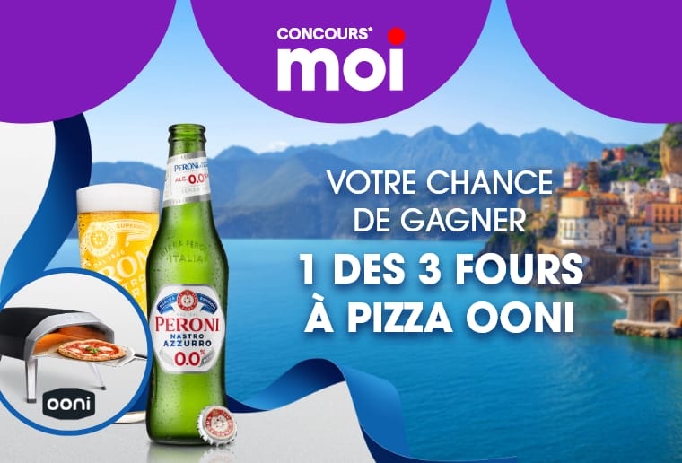 Concours moi Peroni 0. Votre chance de gagner 1 des 3 fours à pizza Ooni.
