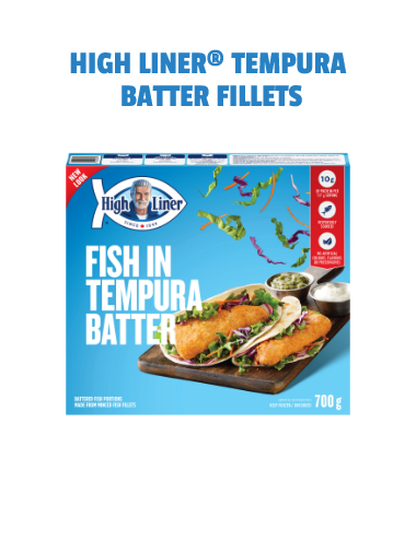 HIGH LINER TEMPURA BATTER FILLETS 700g