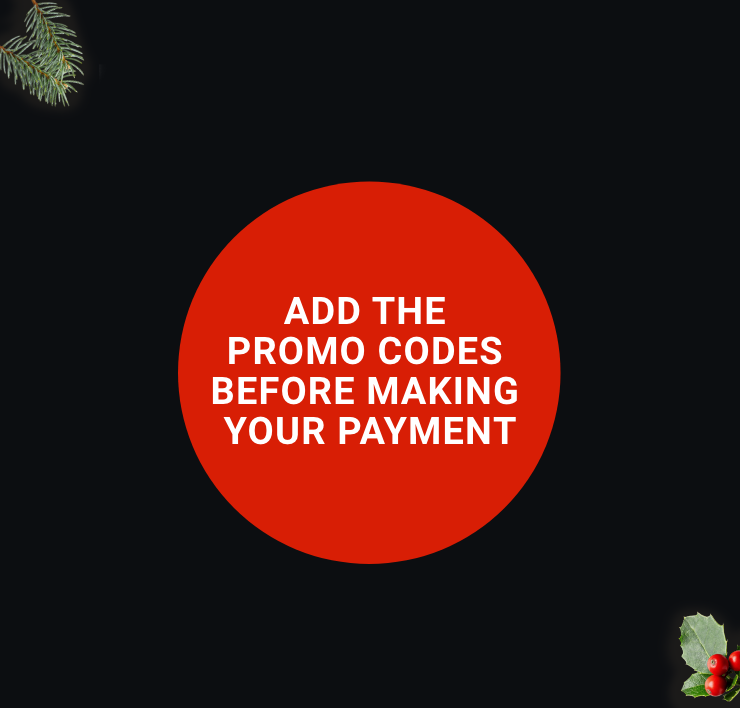 How to Enjoy the Offer - Add the promo codes before making your payment