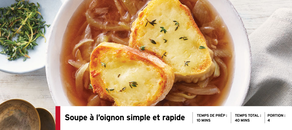 Soupe à l'oignon simple et rapide