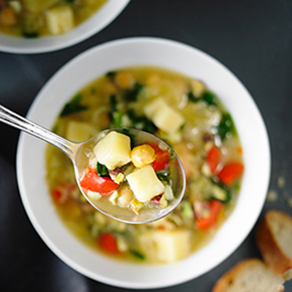 Chickpea, Basmati Rice and La Belle-Mère Soup Meal