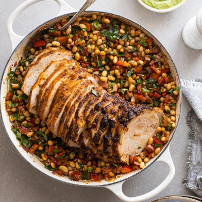 Spanish-style pork loin salad