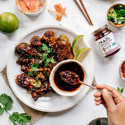 Ailes de poulet au miso au chili épicé