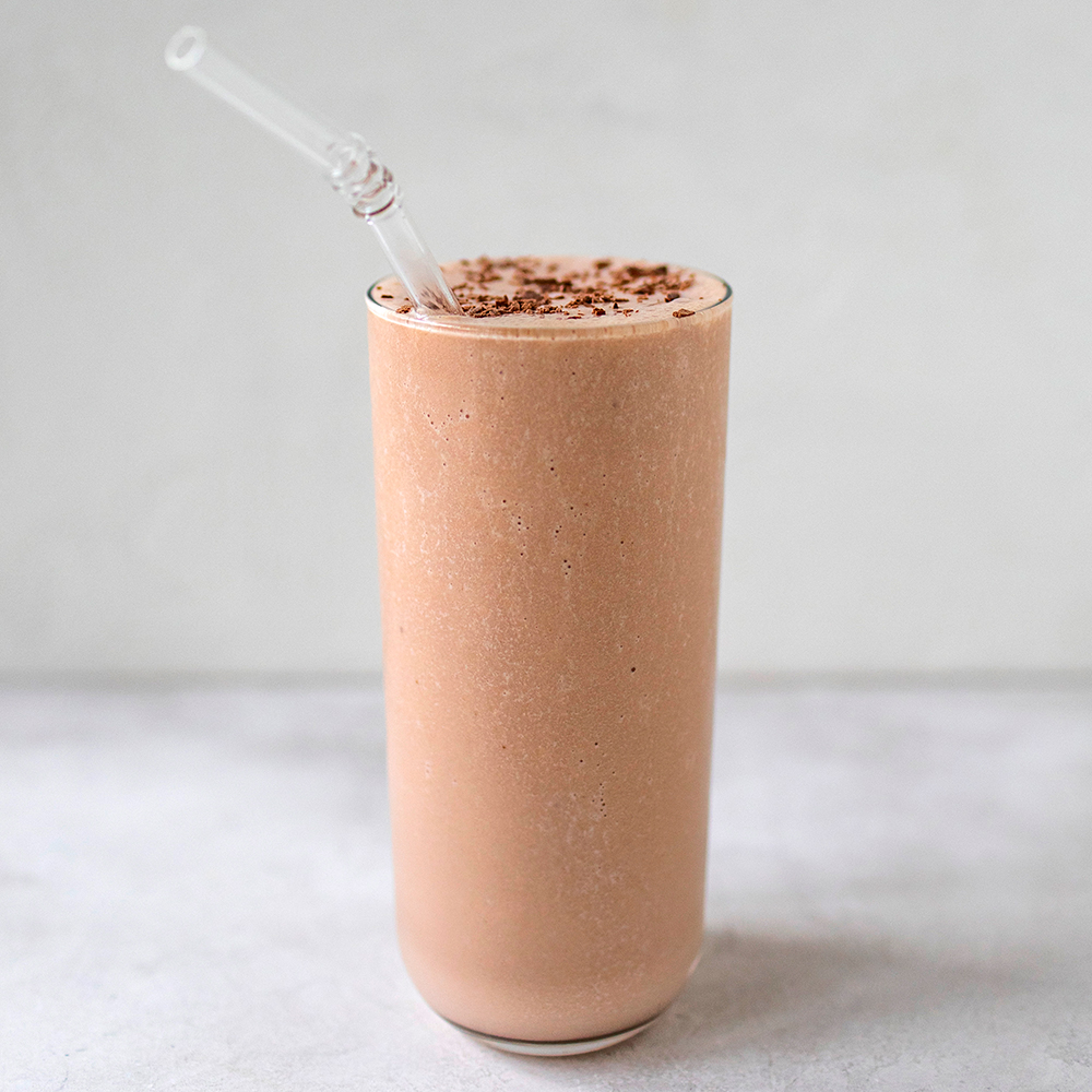 Lait frappé au chocolat, a la banane et au yogurt