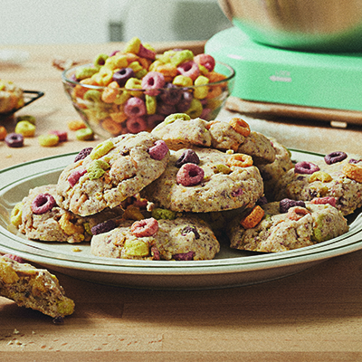 Froot Loop Brown Butter Shortbread