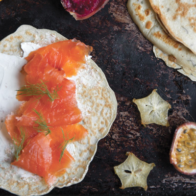 Fresh Herb and Smoked Salmon Crepes