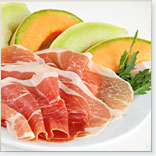 Trio de melons et prosciutto