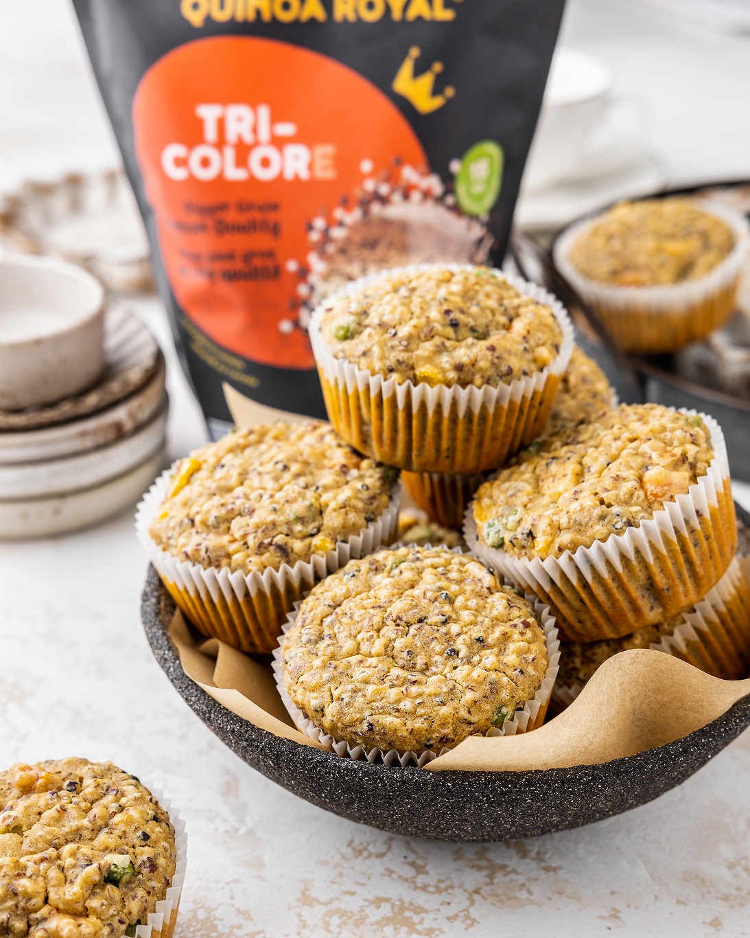 Savoury Quinoa Veggie Muffins