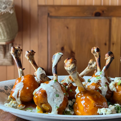 Buffalo style chicken lollipops