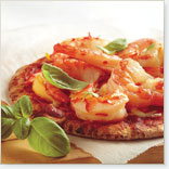 Shrimp Pita Pizzas