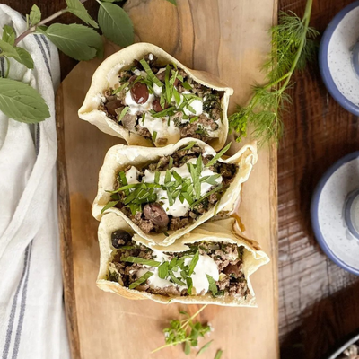 Mediterranean Beef Pitas