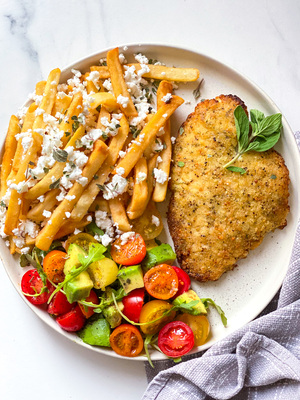 Poisson et frites grecques