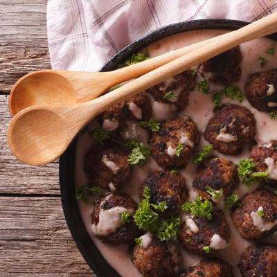 Vegan meatball stew