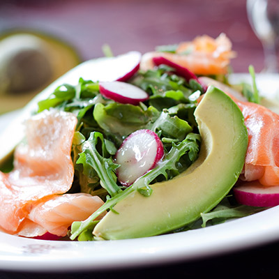 Persimmon, Pomelo and Smoked Salmon Salad