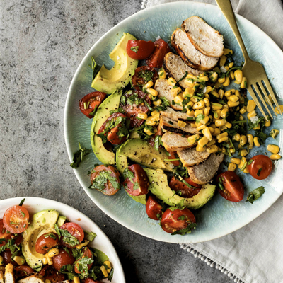 BBQ Chicken Salad with Corn Salsa