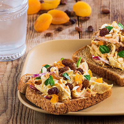 Moroccan Chicken Salad Sandwich with Almonds