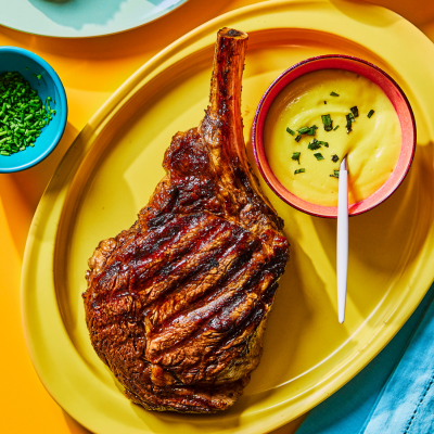 Steak cowboy et sa béarnaise