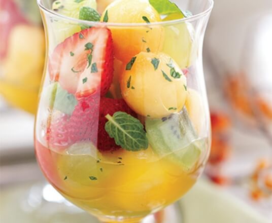 Honey and Mint Fruit Cups